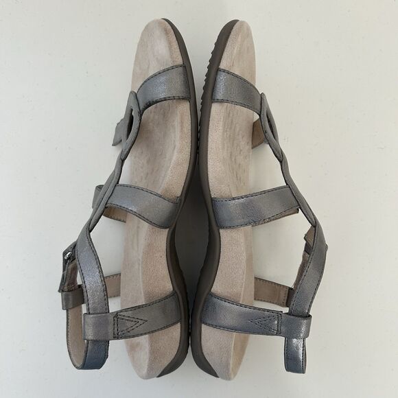 Vionic Jodie Sandals Womens Size 7 Silver Strappy Orthotic Adjustable Comfor - Picture 7 of 11